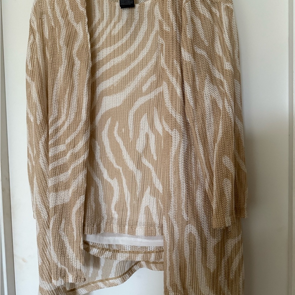 Chic Zebra Print Cardigan
